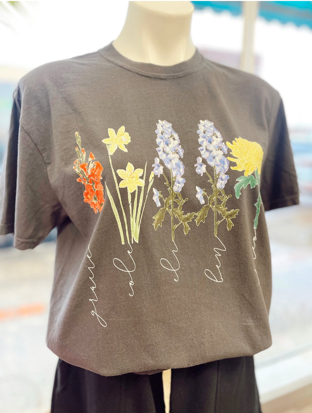 Full Color Birth Month Flower Tee