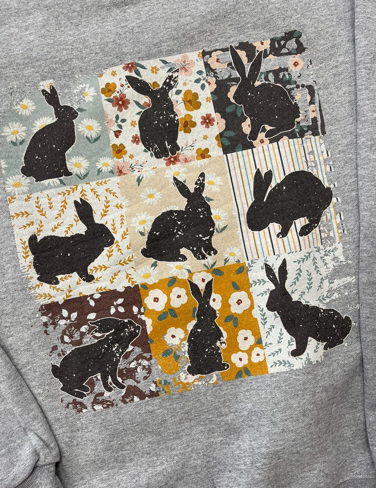 Floral Bunny Easter Crewneck Sweatshirt