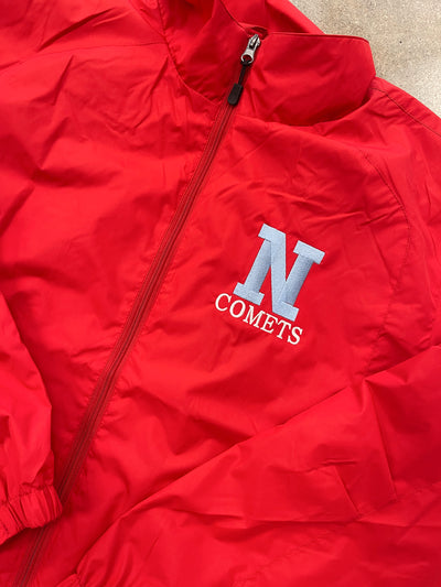 Comets Embroidered Lined Windbreaker Zip Up Jacket
