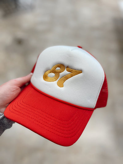 87 Embroidered Trucker Hat