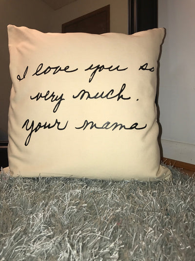 Custom Pillow Cover - Personalized Pillow - Handwriting