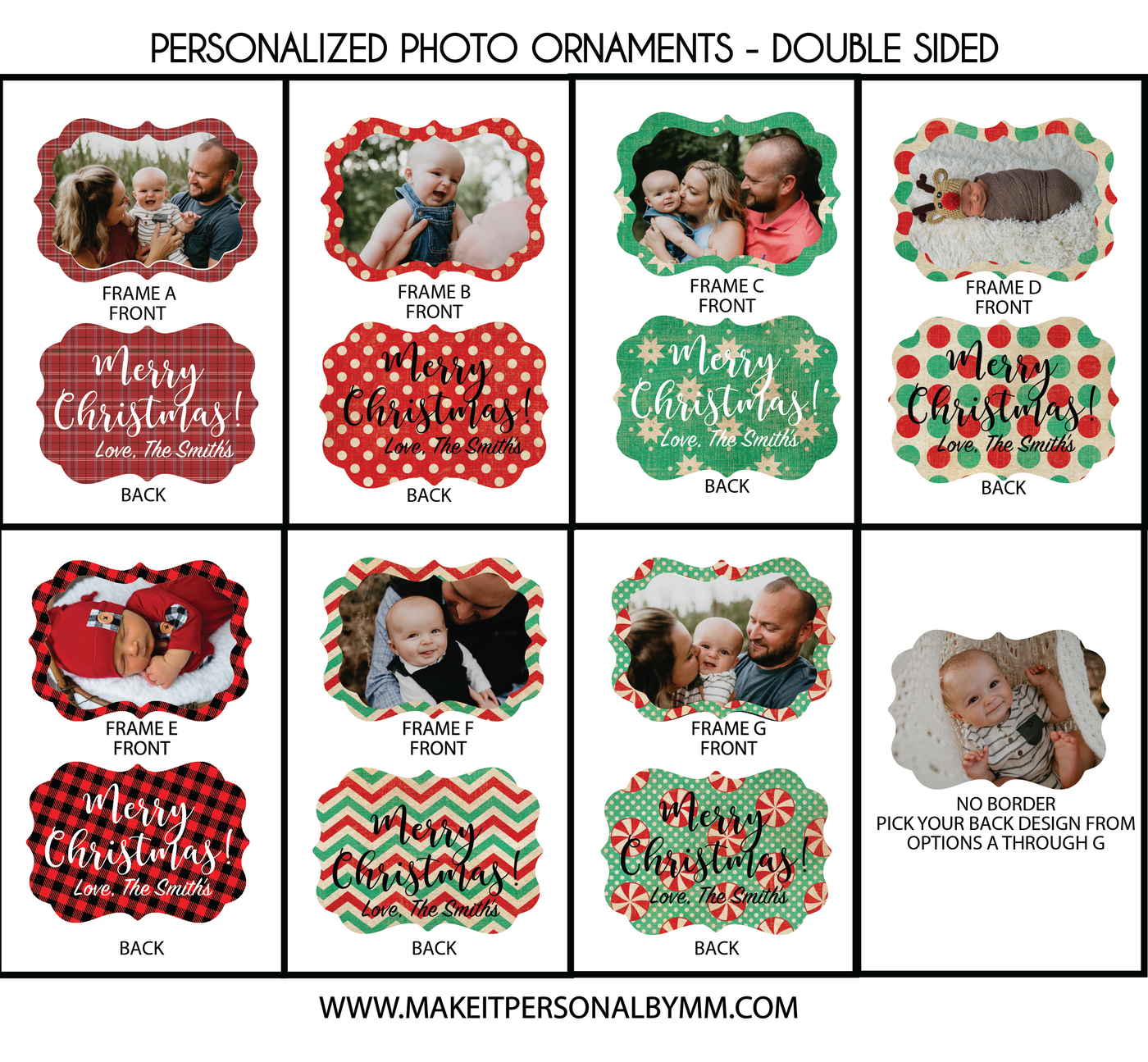 Personalized Photo Ornament - Personalized Christmas Ornament