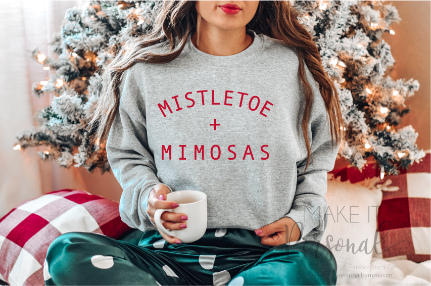 Mistletoe and Mimosas Crewneck